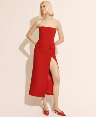 Bardot - Women's Nikki Strapless Midi Bodycon Dress