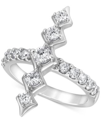 Macy's - Diamond Vertical Bar Statement Ring (1 ct. t.w.) in 14k White Gold