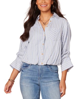 Democracy - Women's 3/4-Sleeve Bubble-Hem Shirt