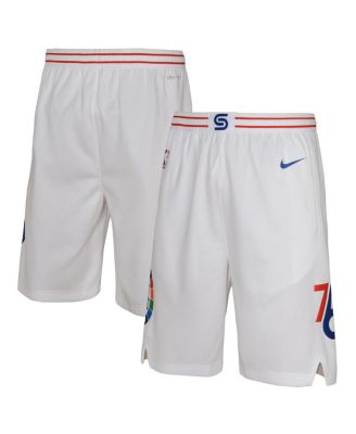 Nike - Big Boys and Girls White Philadelphia 76ers 2024/25 City Edition Swingman Performance Shorts