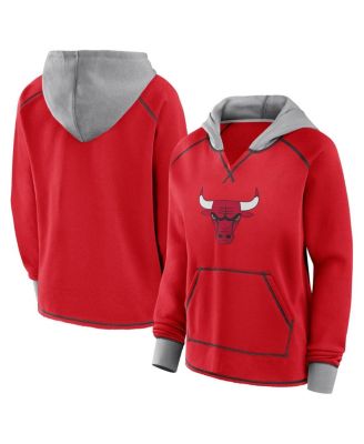 Logo Athletic - Women's Red Chicago Bulls Boom Pullover Hoodie