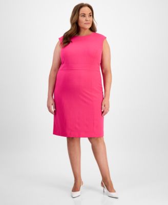 Kasper - Plus Size Sleeveless Crepe Sheath Dress