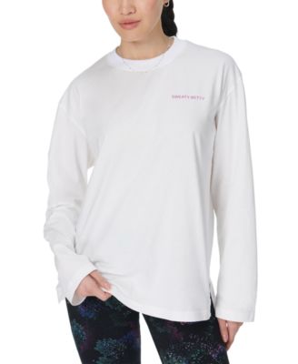 Sweaty Betty - Women's Cotton Long-Sleeve Logo T-Shirt