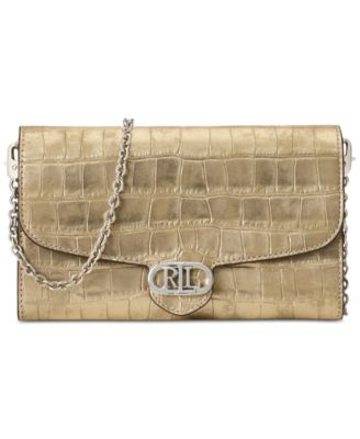 Lauren Ralph Lauren - Adair Croc-Embossed Leather Small Crossbody