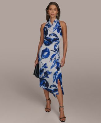 Donna Karan New York - Women's Printed Mock-Neck Sleeveless Dress