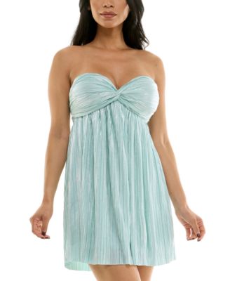 KATIA RAE - Women's Foil-Knit Twist-Front Lace-Up-Back Dress