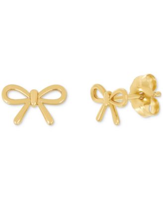 Macy's - Polished Petite Openwork Bow Stud Earrings in 14k Gold