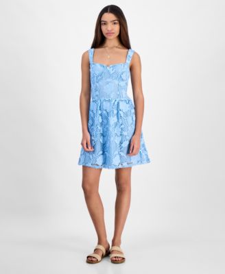 14th Place - Juniors' Lace Sweetheart-Neck Bustier Dress