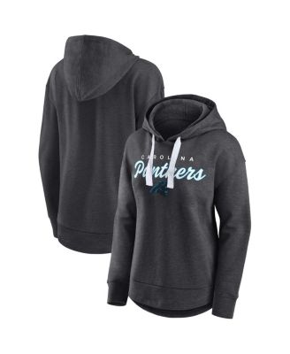 Fanatics - Women's Heather Charcoal Carolina Panthers Set To Fly Pullover Hoodie