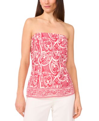 1.STATE - Women's Printed Strapless Tube Top