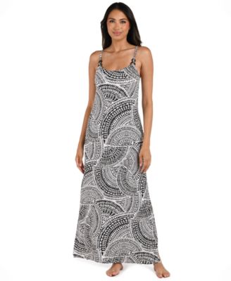La Blanca - Women's Dream Catcher Geo-Print Maxi Cover-Up Dress