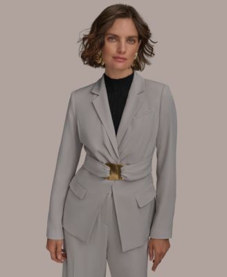 Donna Karan New York - Petite Front-Belted Blazer