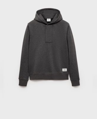 MANGO - Men's Zipper Neck Hooded Sweatshirt