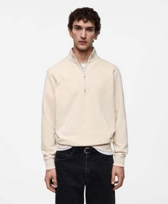 MANGO - Men's Perkins-Neck Zipper Sweatshirt