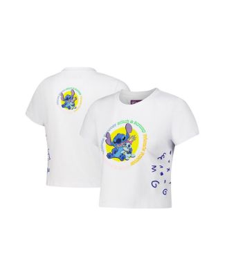 Freeze Max - Women's White Lilo and Stitch Scrump Baby Doll T-Shirt