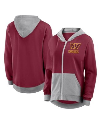 Logo Athletic - Women's Burgundy Washington Commanders Hit It French Terry Full-Zip Hoodie