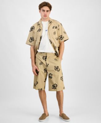 Hugo Boss - Men's Damo242 Baggy-Fit Stretch Floral 13" Shorts