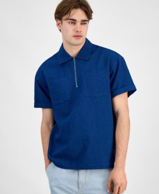 Sun + Stone - Men's Bennet Indigo Poplin Shirt