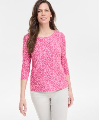 Macy's - Women's Lisbon Lush 3/4-Sleeve Top