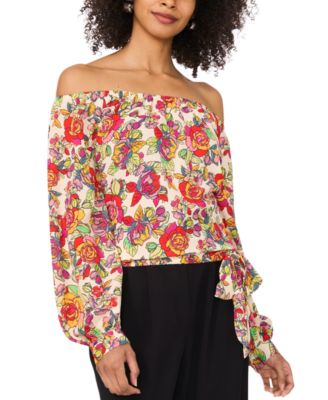 Vince Camuto - Women's Off-The-Shoulder Floral-Print Top