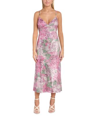 Morgan & Company - Juniors' Sequined Empire-Waist Midi Dress