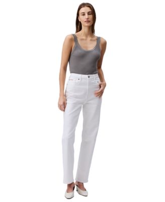 Calvin Klein Jeans - Women's High-Rise Straight-Leg Stretch Denim Jeans