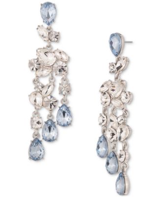 Givenchy - Mixed Crystal Cluster Double Drop Earrings