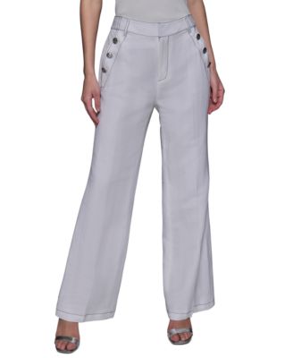 KARL LAGERFELD PARIS - Women's Wide-Leg Sailor Pants