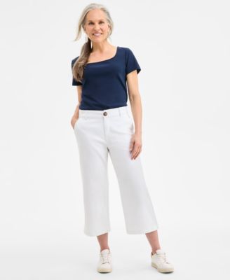 Style & Co - Women's Textured Twill Wide-Leg Pants