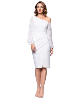 Betsy & Adam - Petite Off-The-Shoulder Sheath Dress
