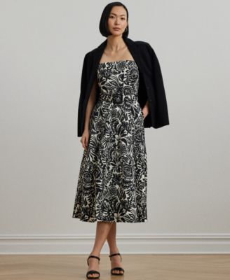 Lauren Ralph Lauren - Women's Floral Belted Faille Cocktail Dress