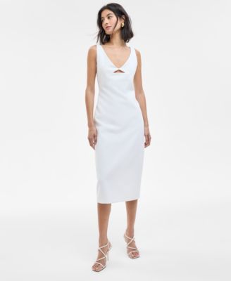HUGO - Women's Sleeveless Cutout Midi Bodycon Dress