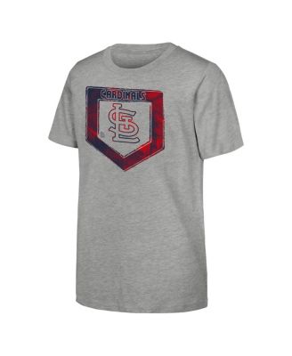 Outerstuff - Big Boys and Girls Heather Gray St. Louis Cardinals Stolen Base T-Shirt