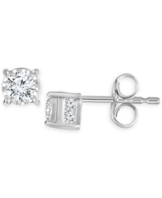 Macy's - Diamond Stud Earrings (1/2 ct. t.w.) in 14k White or Yellow Gold