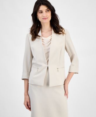 Kasper - Crepe Cardigan Jacket, Regular & Petite Sizes