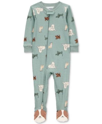 Carter's - Baby Boys 1-Piece Dog-Print 100% Snug-Fit Cotton Footed Pajamas