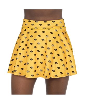 ZooZatz - Women's Gold Iowa Hawkeyes All-Over Print Flowy Skort
