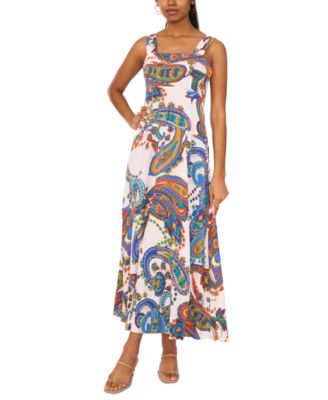 MSK - Women's Square-Neck Empire-Waist Maxi Dress