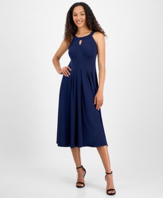 Robbie Bee - Women's Sleeveless Keyhole Halter Dress