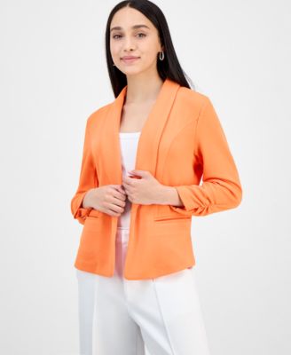 Bar III - Petite 3/4-Sleeve Shawl-Collar Blazer