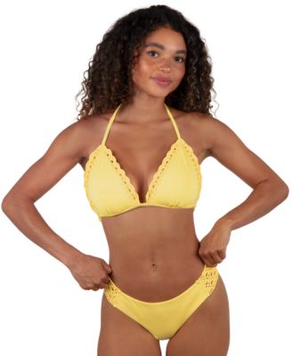 Hurley - Juniors' Macrame Bikini Top & Hipster Bottoms