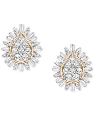 Wrapped in Love - Diamond Teardrop Cluster Stud Earrings (1/2 ct. tw) in 14k Gold
