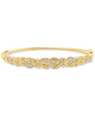EFFY Collection - Diamond & Polished Navette Cluster Bangle Bracelet (1/2 ct. t.w.) in 14k Gold