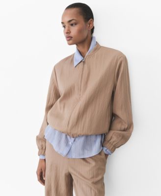 MANGO - Women's Lyocell Bomber Jacket
