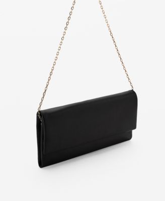 MANGO - Women's Flap Leather Bag