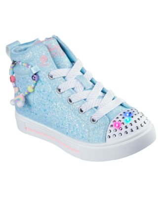 Skechers - Little Girls Twinkle Toes: Twinkle Sparks - Charm Bestie High Top Light-Up Casual Sneakers from Finish Line