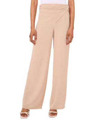 Sam & Jess - Petite Wrap-Waist Textured Pants