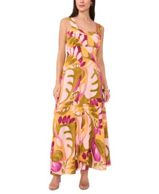 Vince Camuto - Women's Tiered Smocked-Back Maxi Dress