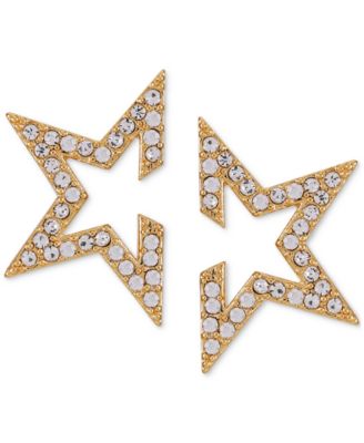 GUESS - Pav&eacute; Rhinestone Open Partial Star Stud Earrings