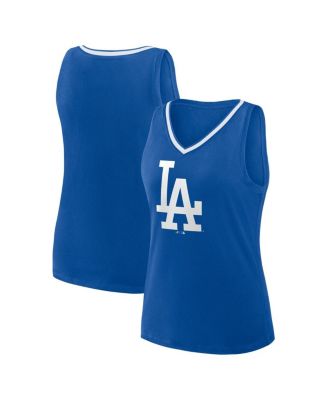 Logo Athletic - Women's Royal Los Angeles Dodgers Stellar Win V-Neck Tank Top